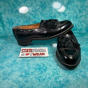 Johnson & Murphy Men’s Made In USA Black  Sole Tassle Loafers Shoes Size 9.5